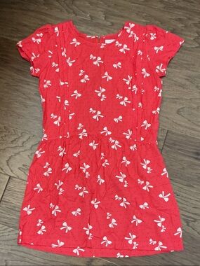 Cooperative Urban Outfitters M Red Short Sleeve Bow Print Dress